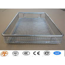 Resistência à corrosão ss304.316 retangular SS wire mesh basket